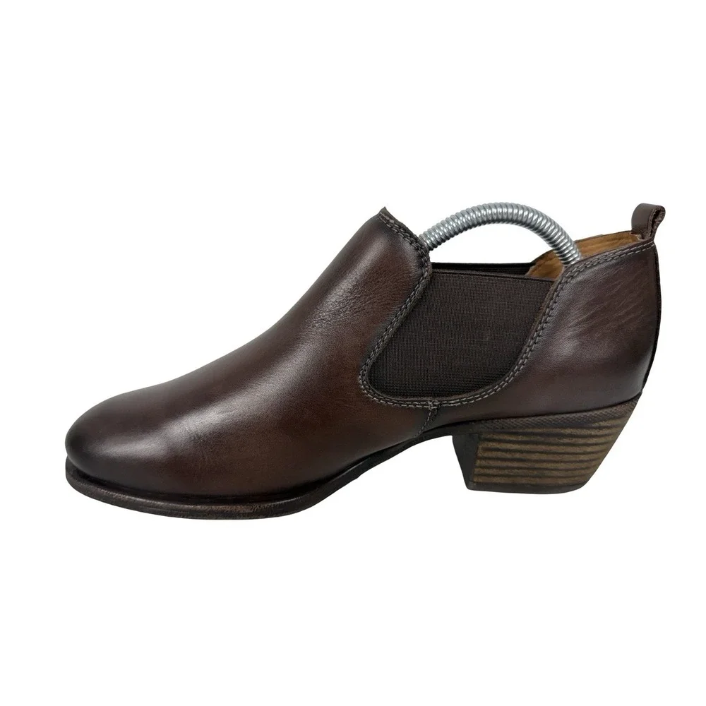 Pikolinos Baqueria Low Cut Cuban Heel Ankle Boots Elastic Band EU 41 US 10 10.5